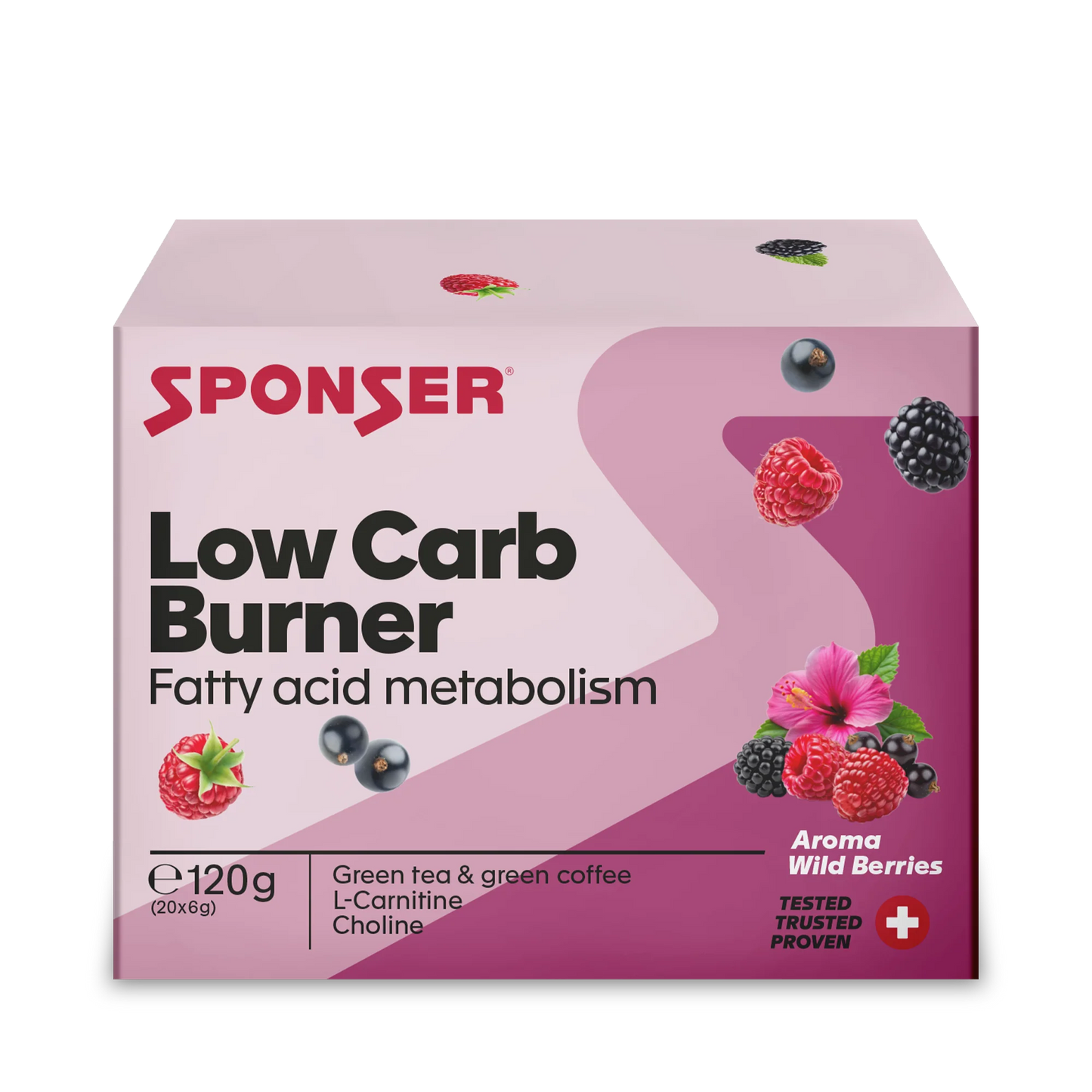 SPONSER LOW CARB BURNER WILD BERRIES 20X6G CAIXA
