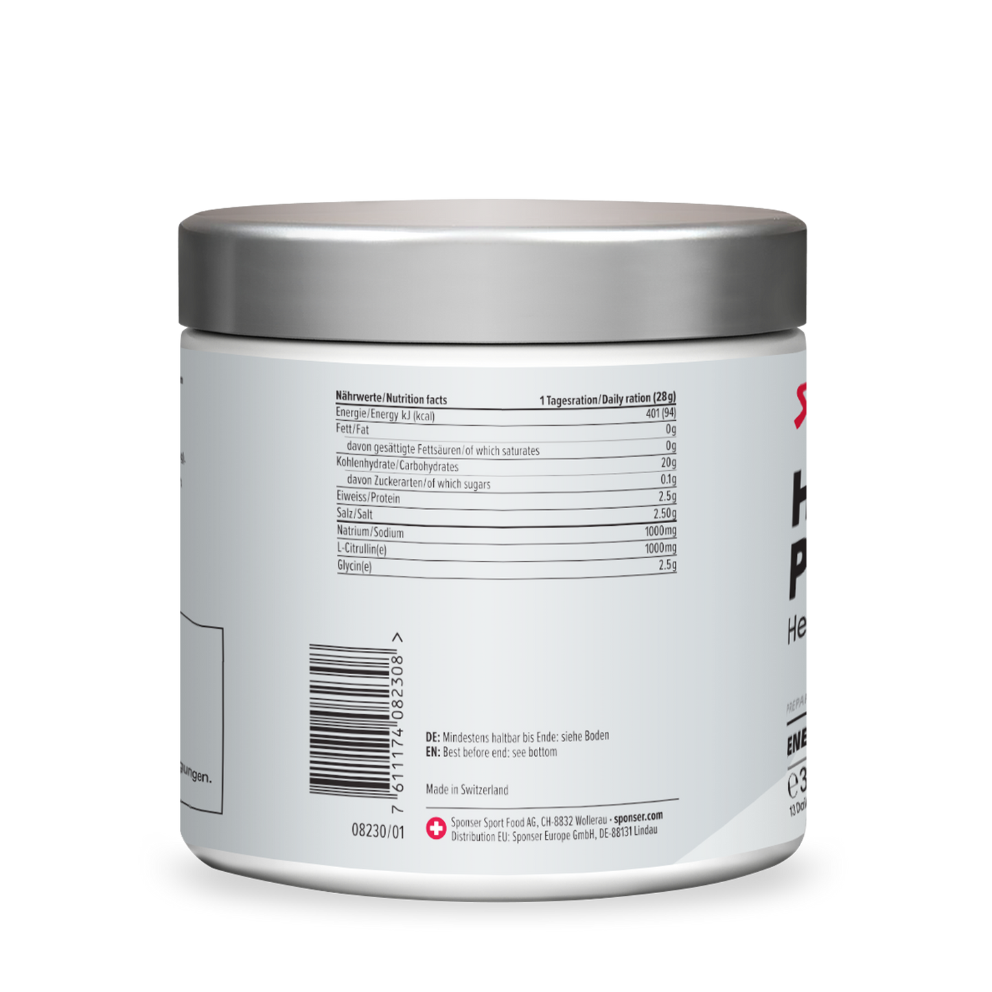 SPONSER HYDRATION PRELOADER NEUTRAL 364G JAR