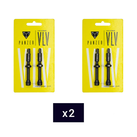 2x PANZER TUBELESS VALVE BLACK (2 + 2 un.)