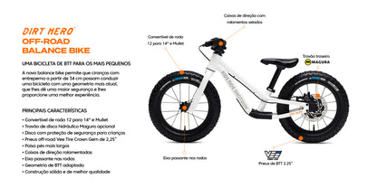 KRS Dirt Hero Balance Bike 14" + Magura Disc Brake